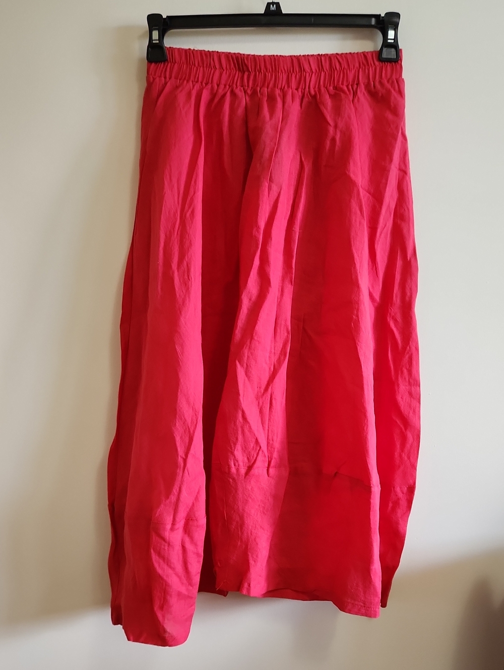 Bella Blue Bright Pink Maxi Skirt with Elastic Waist - Linen